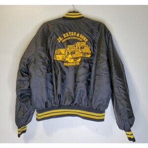 Vintage 80s West Wind XXL Tucking Jacket Black Yellow Windbreaker Retro